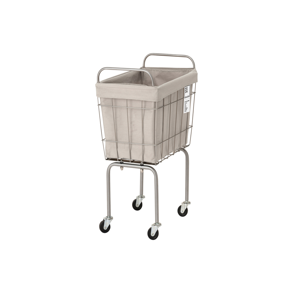 003333 WIRE ARTS & PRO.LAUNDRY SQUARE BASKET with CASTER LEG 38L